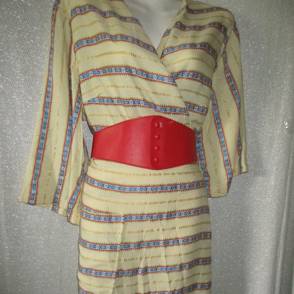 VINTAGE RAYON KIMONO ROBE DRESS ILGWU 42/44 BOHO - Picture 1 of 5